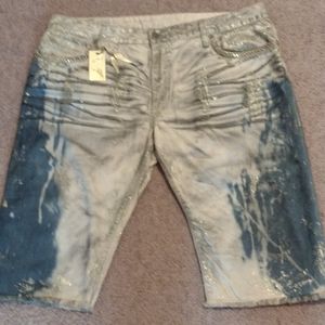 Robin's Jean Gold stud denim shortd